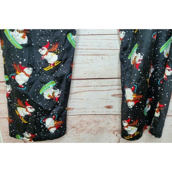 Hawke & Co Sledding Snowman Fleece Pajama Fleece Pants XL Style F19-846HC - Picture 6 of 9
